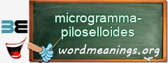 WordMeaning blackboard for microgramma-piloselloides